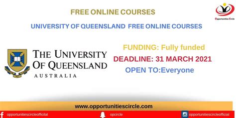 University of Queensland Australia Online Courses 2020 (Free Courses ...