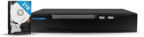 VEEZOOM 4K NVR 8 Channel, Pre-Installed 2TB Hard Drive PoE NVR ...