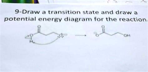 SOLVED: 9 - Draw a transition state and draw a potential energy diagram for the reaction.