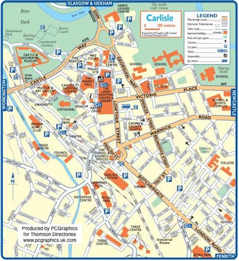 Map of Carlisle created in 2011 for Thomson Directories. One of ...