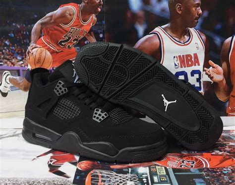 Nike Air Jordan 4 Retro All Black Throwback Men Shoes,EupShoes DDJerseys