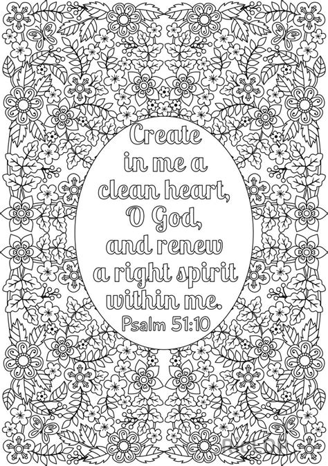 Free Coloring Pages About Psalm 51 - FreddyilFrank