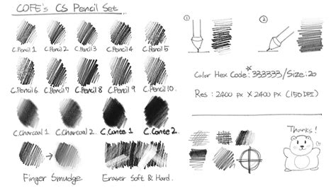 ArtStation - COFE's CS Pencil Set | Clip Studio | Brushes