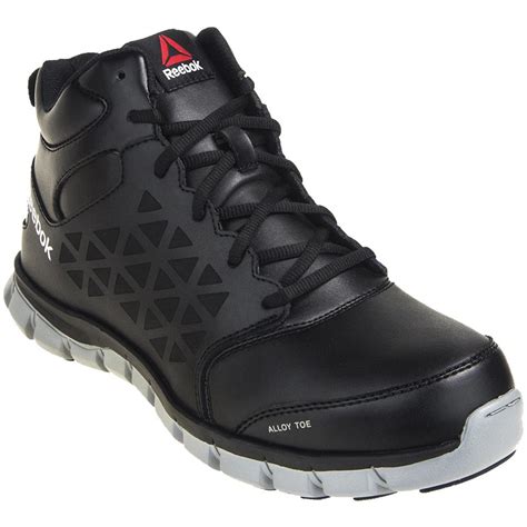 Reebok Shoes: RB4142 Sublite EH Steel Toe Men's Black Athletic Mid Shoes