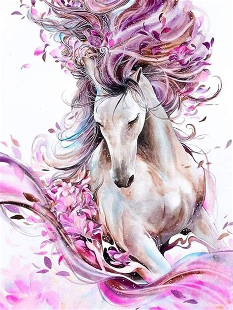 Pink Horse Diy 5d Diamond Painting Kits for Adults Diamond - Etsy