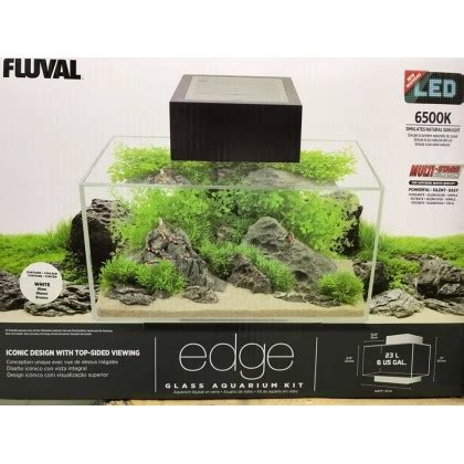 Fluval Edge 2.0 Led Aquarium - 23L (Black & White) (Aquarium Tank Set)