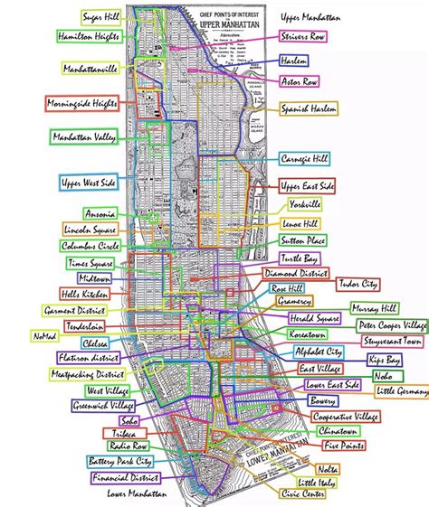 Manhattan Neighborhood Map I Saw on Twitter Today : r/nyc