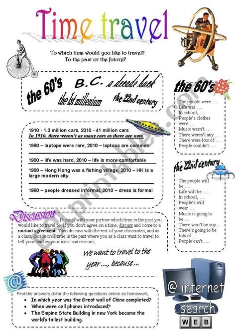 Time travel - ESL worksheet by cayasia