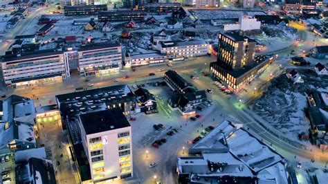 Nuuk by night, drone footage of Nuuk Greenland - YouTube