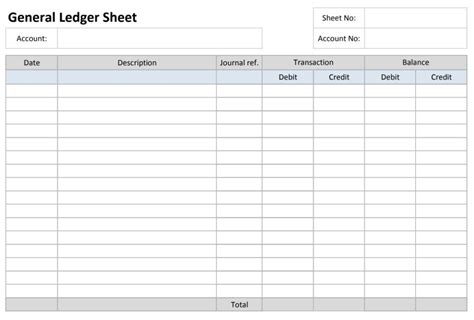 Account Ledger Templates | 14+ Free Printable Xlsx, Docs & PDF Formats ...