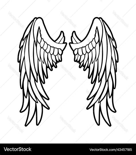 Classic beautiful angel wings Royalty Free Vector Image