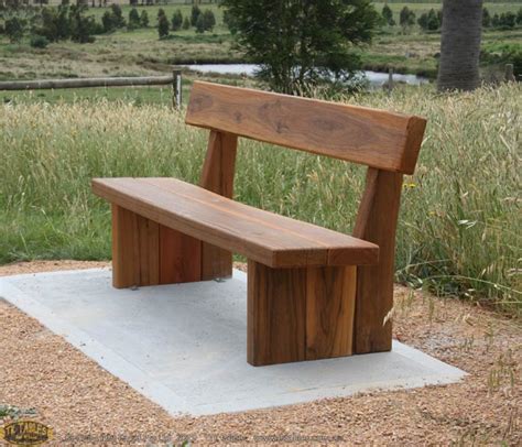 Memorial Wooden Bench Seat | Outdoor Timber Furniture | TK Tables