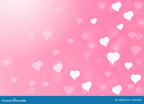 Valentine Heart and Love Light Bokeh in Pink Background Stock Vector - Illustration of love ...