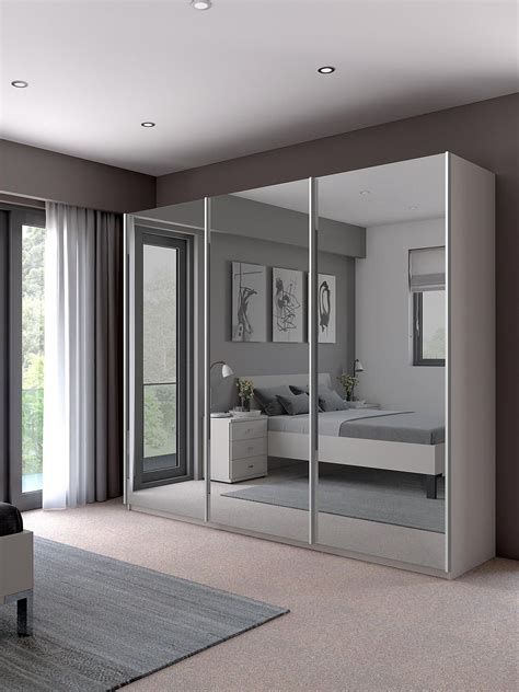 John Lewis Elstra 250cm Wardrobe with Mirrored Sliding Doors | Pintu lemari geser, Pintu lemari ...