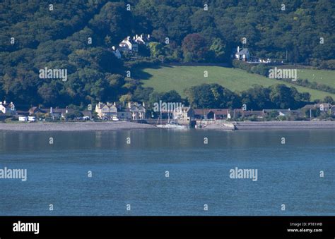 Porlock Weir, seen across Porlock Bay, Somerset Stock Photo - Alamy