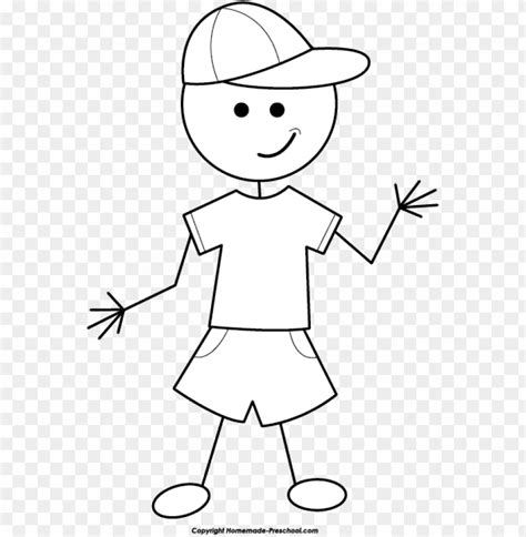 Related Pictures Stick Figure Clipart Image Stick Figure - Black And White Stick Figure Boy ...