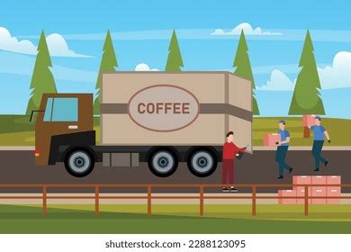 Industrial Coffee Farmers Taking Coffee Beans Stock Vector (Royalty Free) 2288123095 | Shutterstock