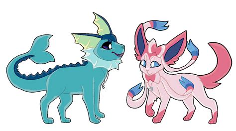 Vaporeon + Sylveon by CATERPlE on DeviantArt