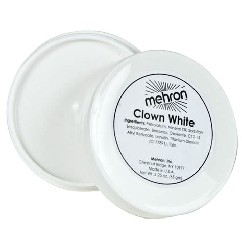 Clown White Face Paint Mehron 65g – Abracadabra Fancy Dress