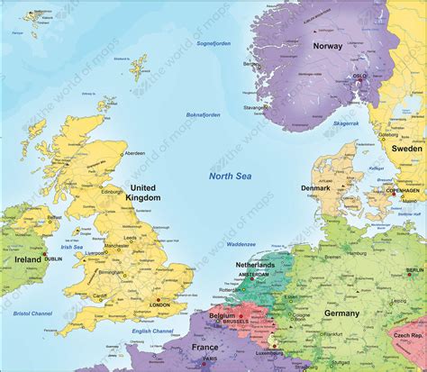 Map Of Europe North Sea