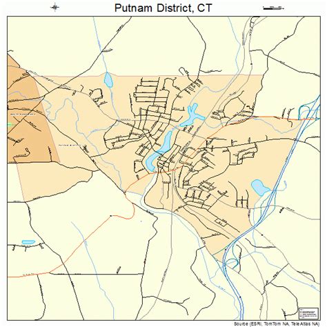 Putnam District Connecticut Street Map 0962745