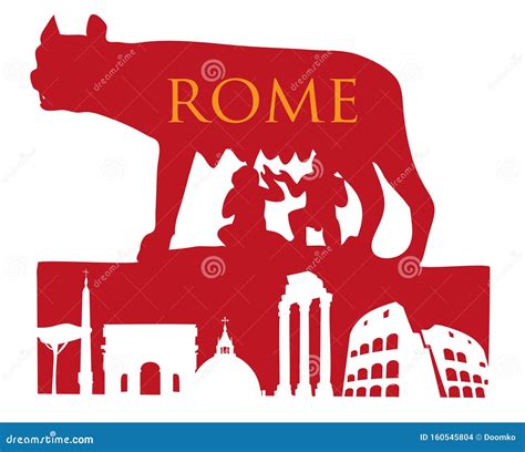 The Symbol of Rome, Capitoline Wolf Stock Vector - Illustration of ...