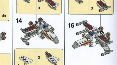 LEGO Star Wars X-wing Starfighter make and take mini build instructions