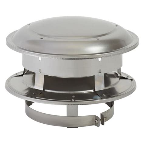 SuperVent 6-in W x 5-in L Stainless Steel Round Chimney Cap in the ...