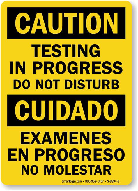 Printable Testing In Progress Sign - Printable Word Searches