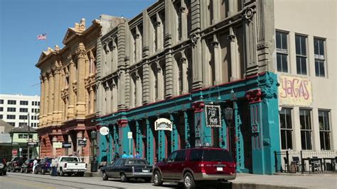 GALVESTON, TEXAS/USA - MAY 8: Buildings In Galveston Historic District On May 8, 2013 In ...