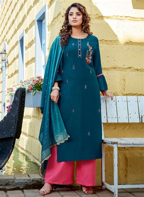 Chunri Vol 4 Parra Khatli Work Muslin Kurtis With Dupatta Collection Catalog