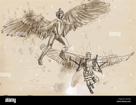 Icarus and daedalus Banque d'images vectorielles - Alamy