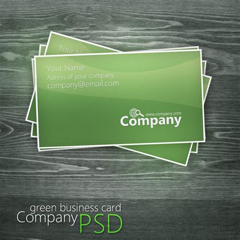 Green Business Card PSD by Martz90 on DeviantArt