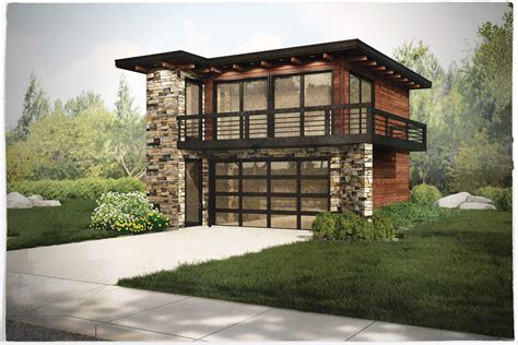 Garage w/Apartments with 2-Car, 1 Bedrm, 615 Sq Ft | Plan #149-1838
