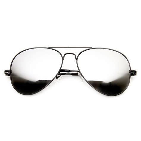 Premium Military Mirrored Lens Metal Aviator Sunglasses | Metal aviator sunglasses, Silver ...