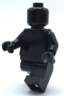 LEGO SOLID BLACK MINIFIGURE MONOCHROME BLANK PLAIN SHIRT FIGURE | eBay