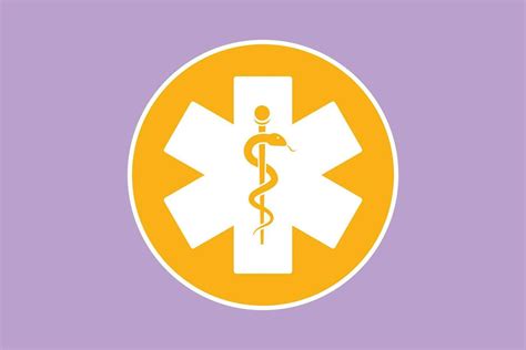 Graphic flat design drawing of medical snake health symbol, label ...