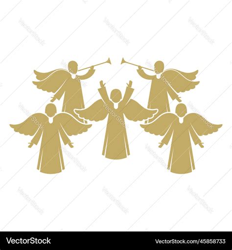 Angels sing and praise god in heaven Royalty Free Vector