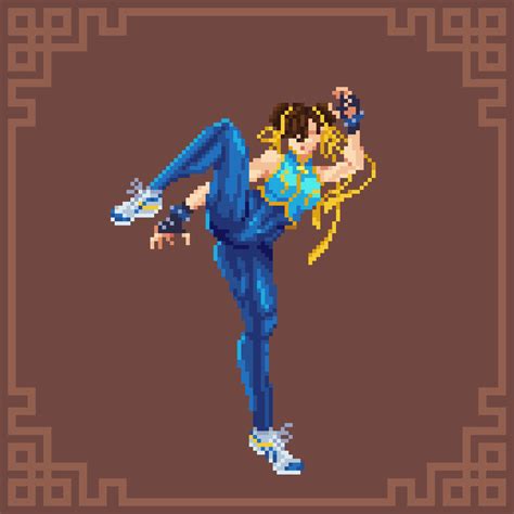 Chun Li in Pixel Art : r/StreetFighter