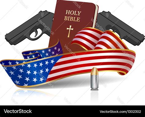 Guns and holy bible Royalty Free Vector Image - VectorStock