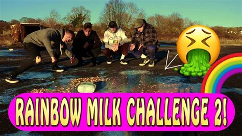 RAINBOW MILK CHALLENGE 2! (VOMIT ALERT) - YouTube