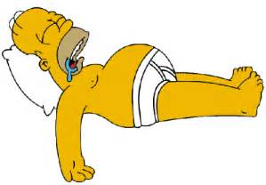 homer simpson sleeping - Clip Art Library