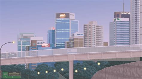 I drew the North Sydney skyline from the Warringah Freeway in MS Paint ...