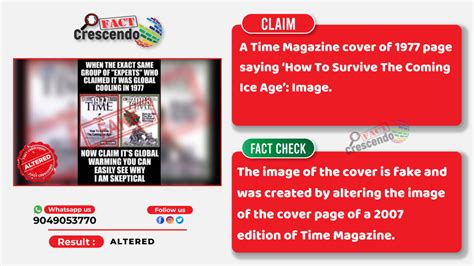 Fake 1977 Edition TIME Magazine Cover Photo Predicting ‘Coming Ice Age’ Revived To Spread ...