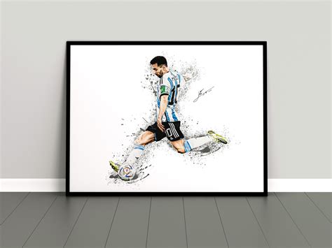 Lionel Messi Poster, Digital Art, Fine Art Quality, Man Cave Art, Game ...