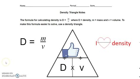 Solving Density Problems with a Density Triangle - YouTube