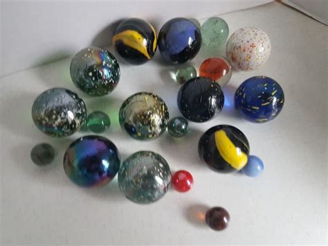 VIntage Lot of Glass Marbles Big ones and Small ones Multi-Color #Unbranded #Glass | Glass ...