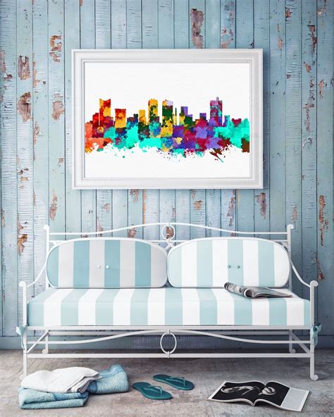 Fort Worth Skyline Art Fort Worth Print Fort Worth Painting | Etsy