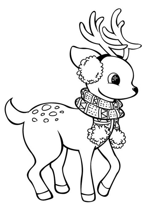 Free Printable Reindeer Coloring Pages - Tulamama