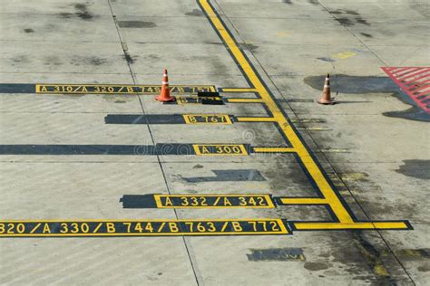 Airplane Apron Markings stock image. Image of transportation - 63622885